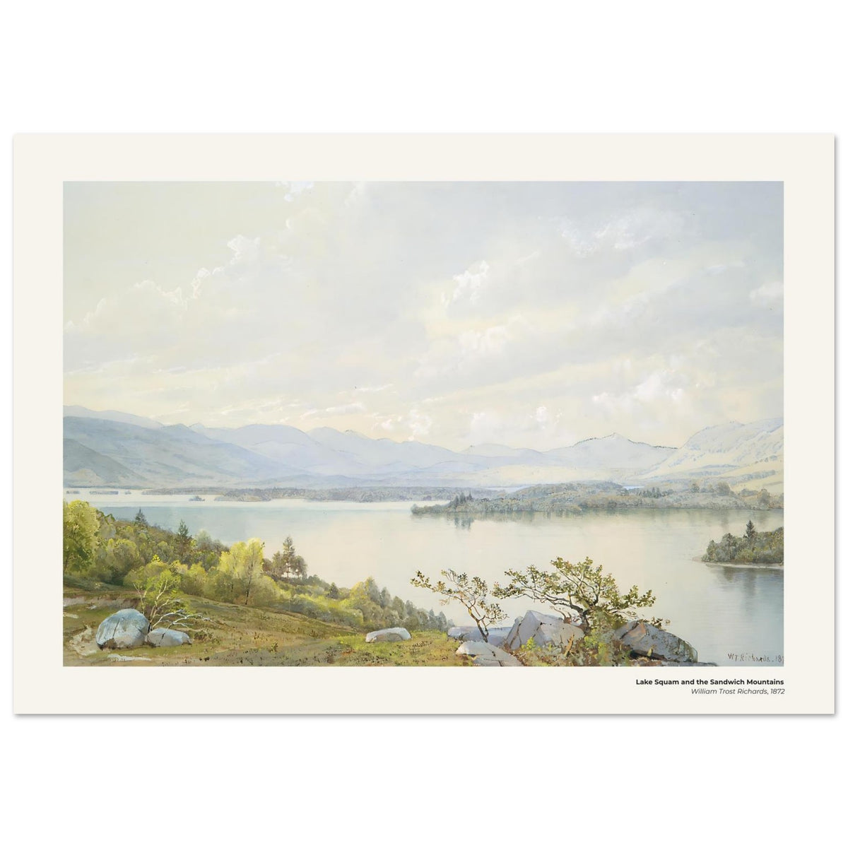 Le lac Squam et les montagnes Sandwich – William Trost Richards, reproduction d'art