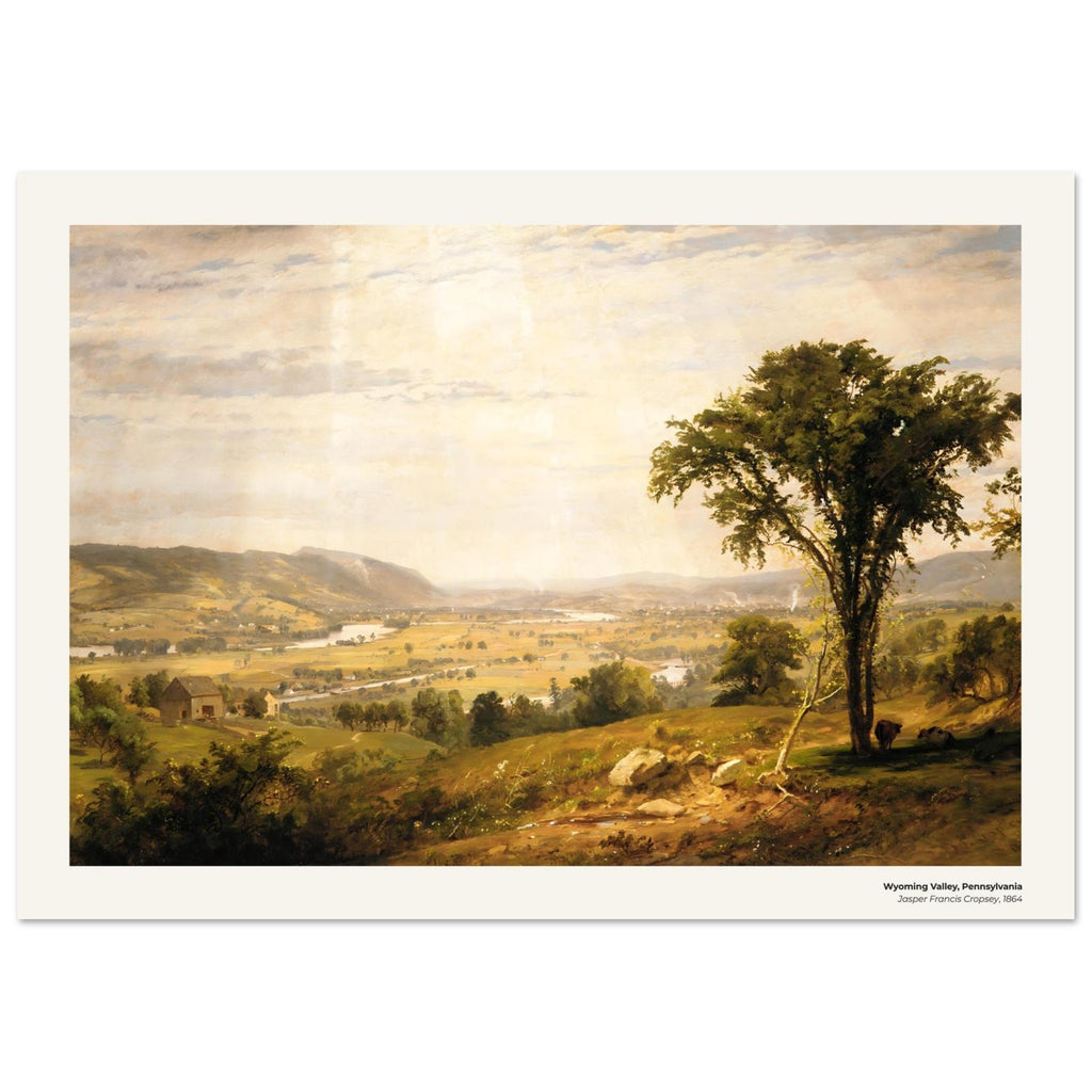 Wyoming Valley, Pennsylvanie – Jasper Francis Cropsey, détail de la reproduction