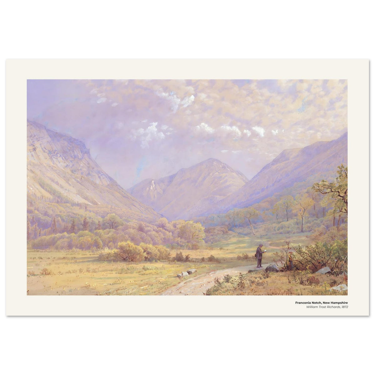 Col de Franconia, New Hampshire – William Trost Richards, détail de la reproduction