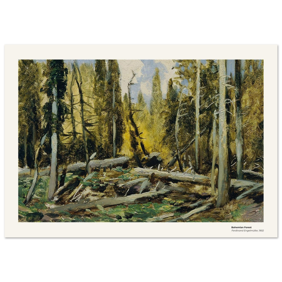 Forêt de Bohême – Ferdinand Engelmüller, reproduction d'art