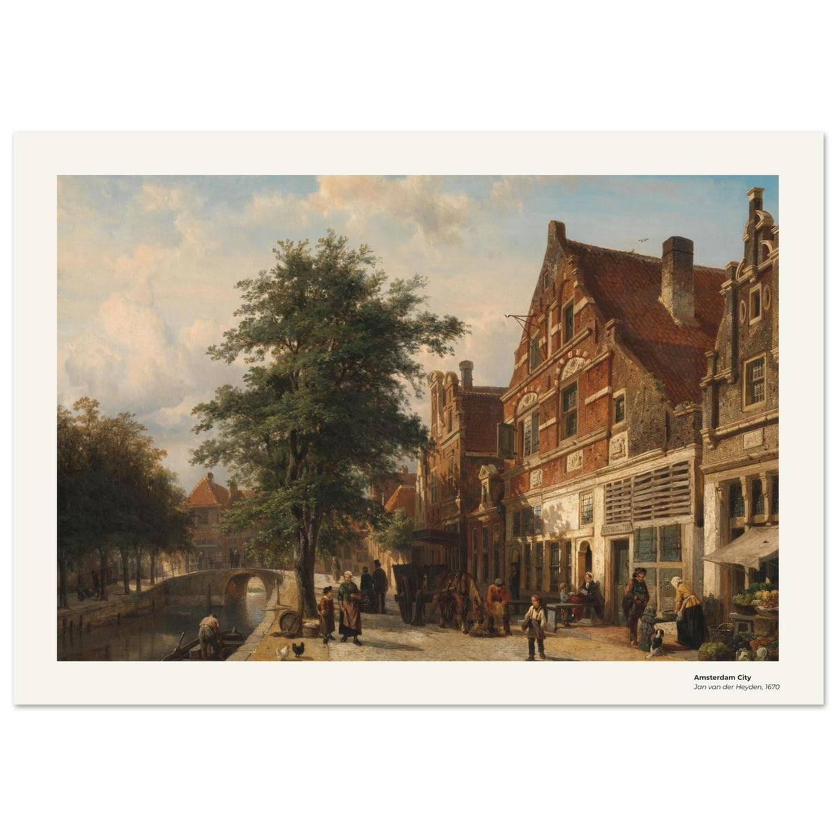 Ville d'Amsterdam – Jan van der Heyden, détail de la reproduction