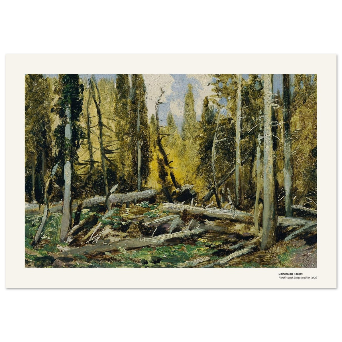 Forêt de Bohême – Ferdinand Engelmüller, reproduction d'art