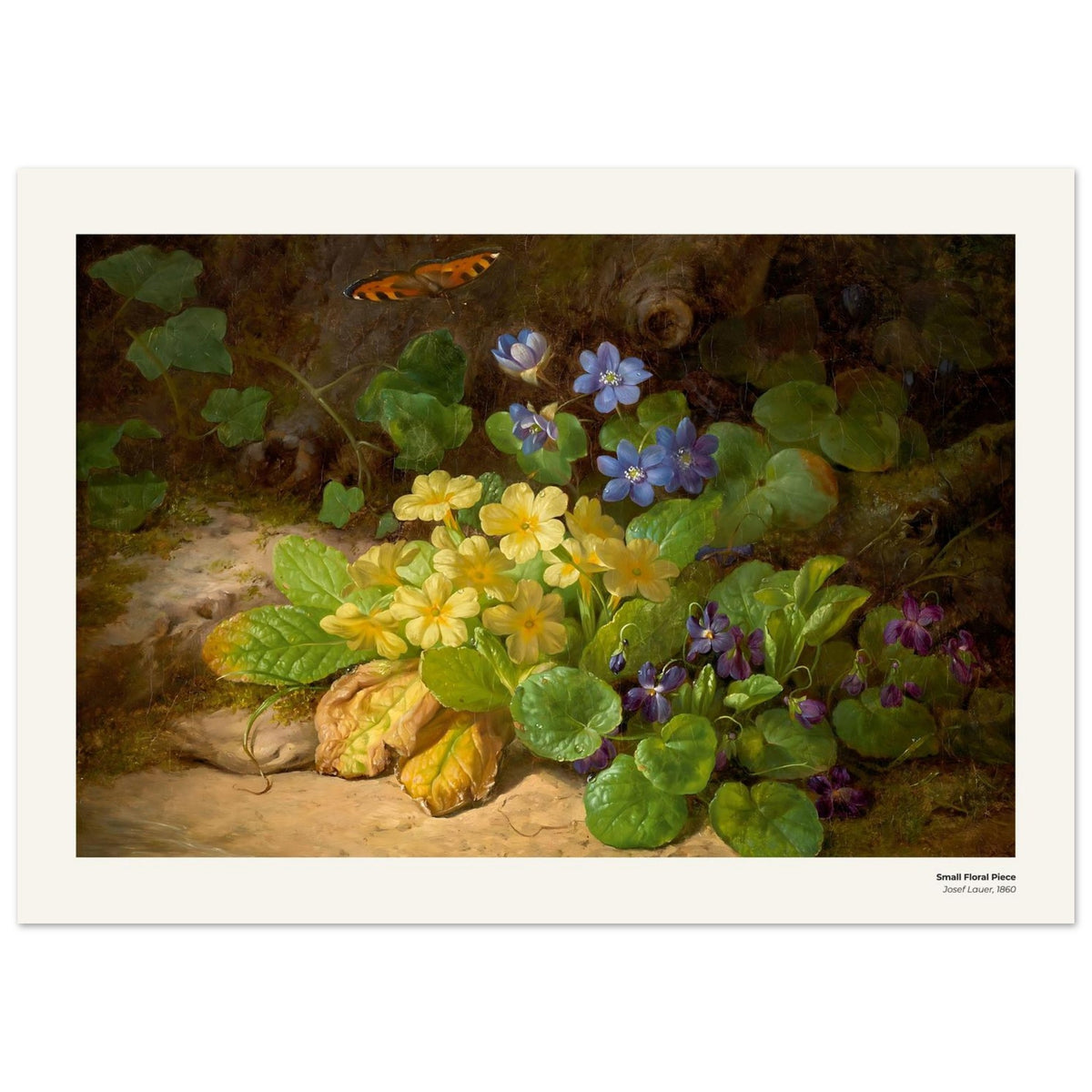 Petite composition florale – Josef Lauer, reproduction d'art