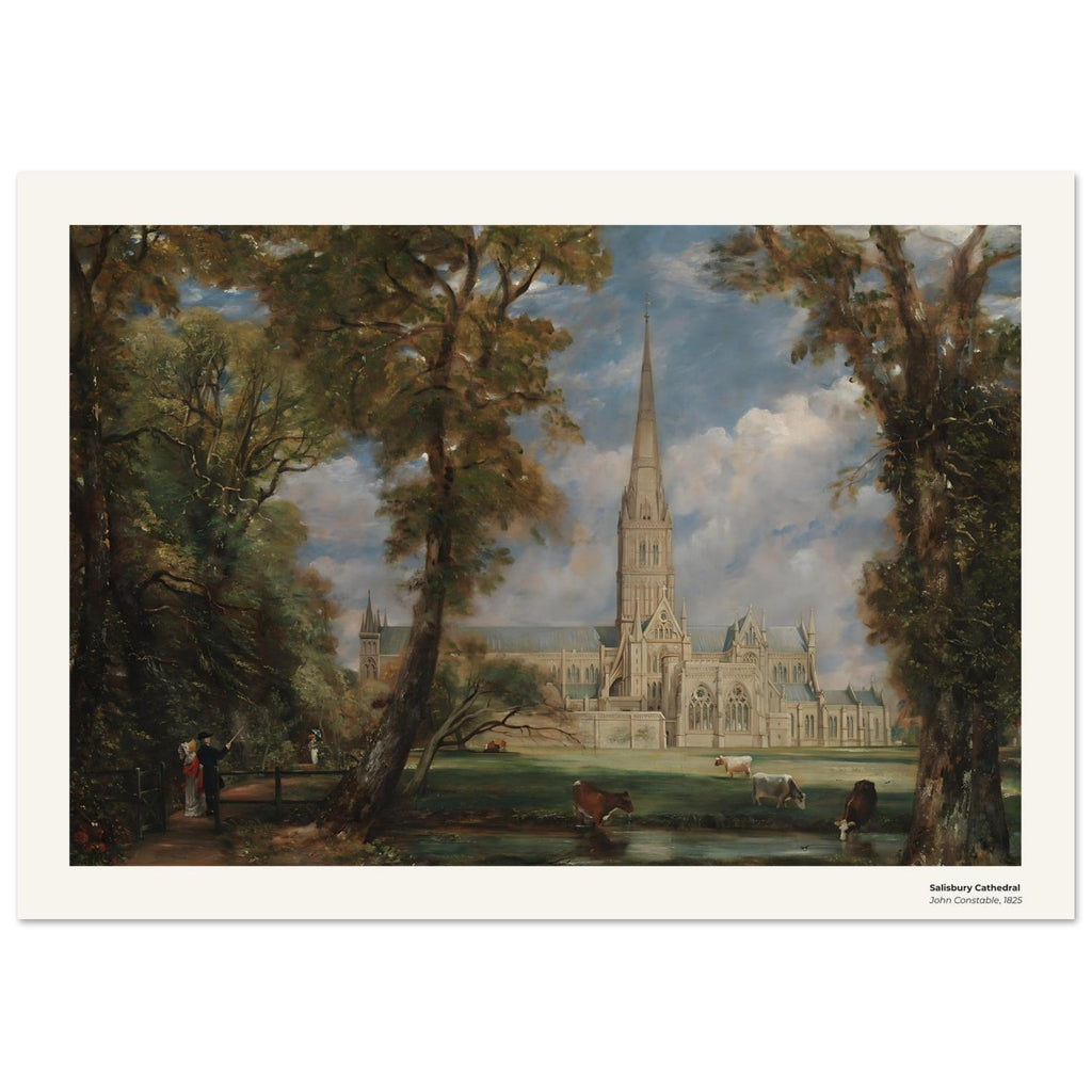 Cathédrale de Salisbury – John Constable, détail de la reproduction