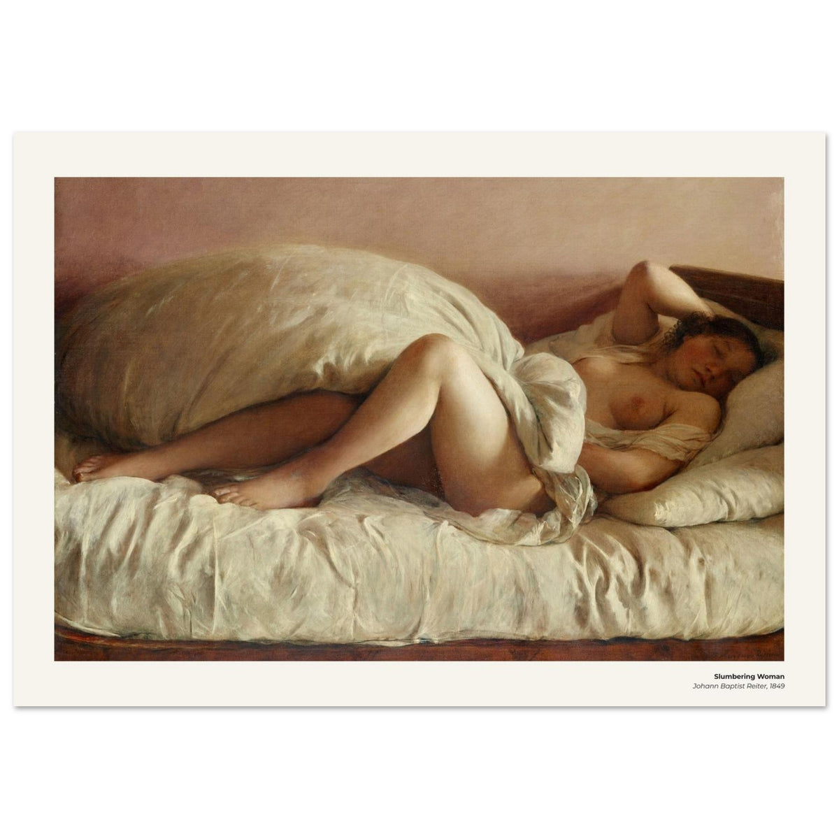 Femme endormie – Johann Baptist Reiter, reproduction d'art