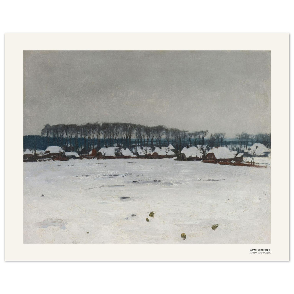 Paysage d'hiver – Willem Witsen, détail de la reproduction