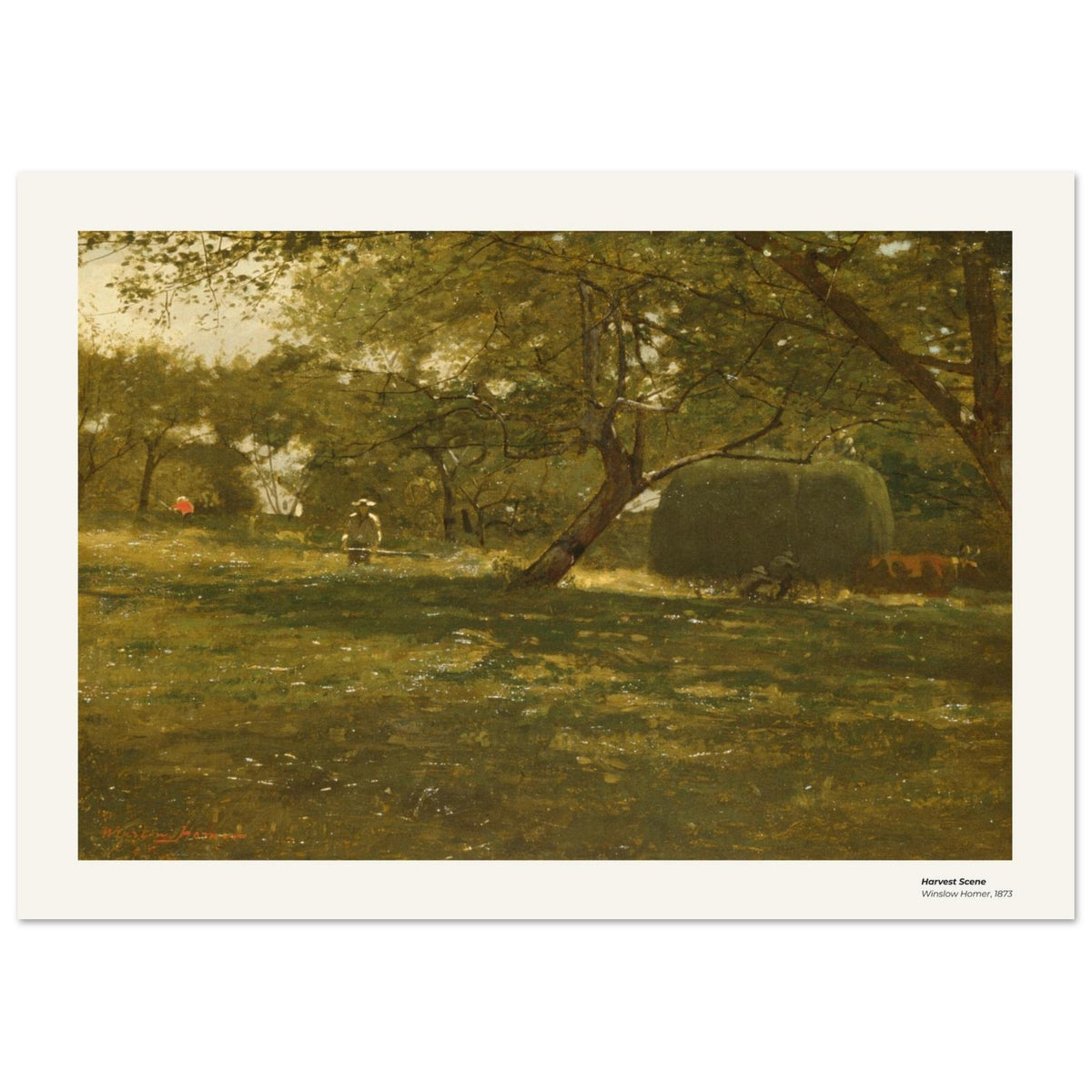 Scène de moisson – Winslow Homer, détail de la reproduction