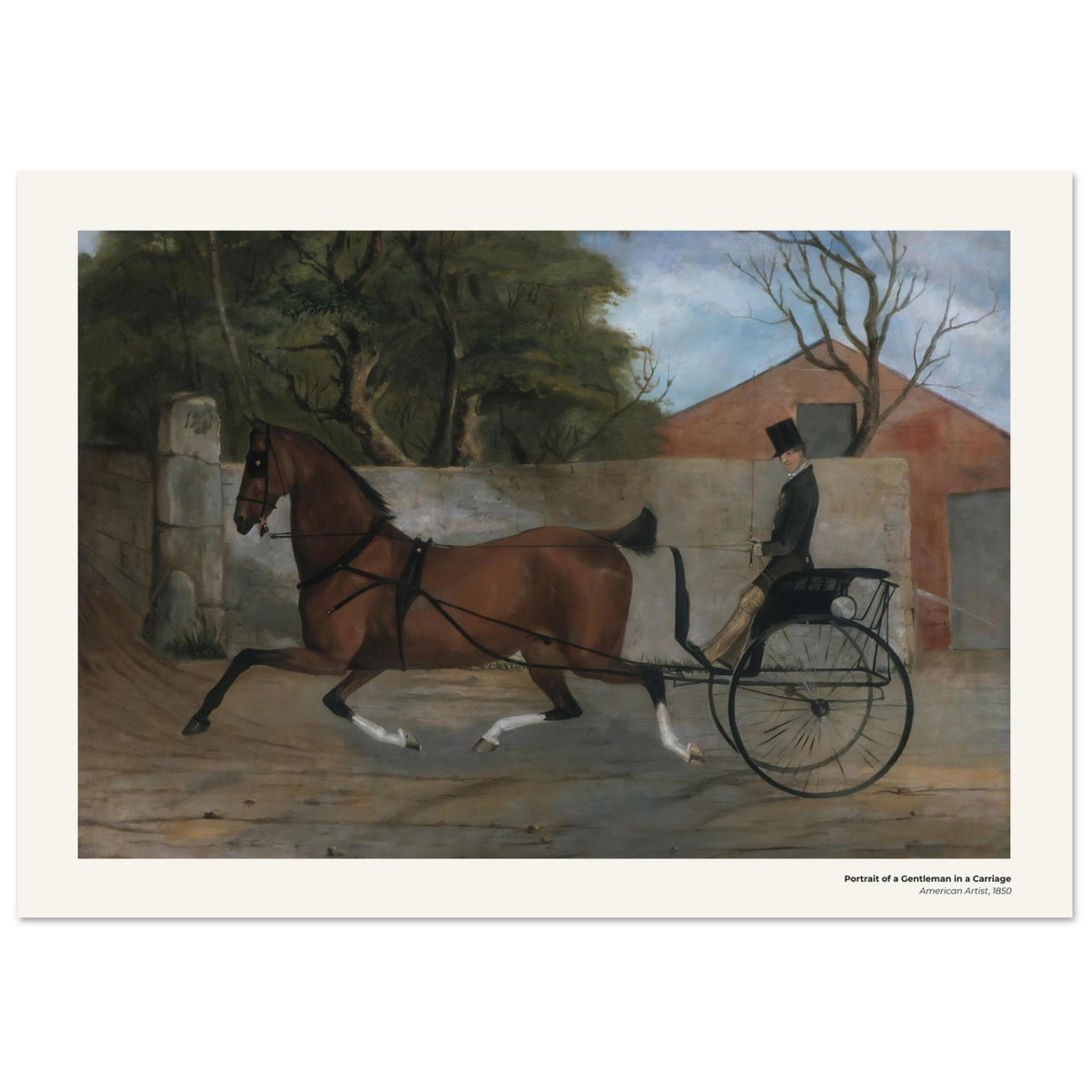Portrait d'un gentilhomme en voiture, détail de la reproduction