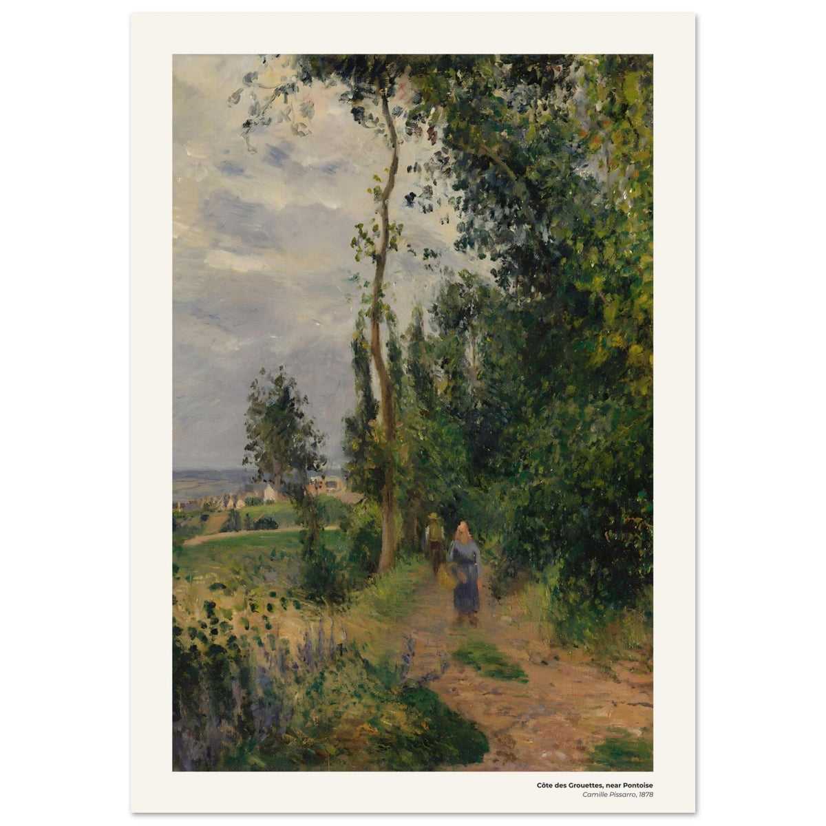 Côte des Grouettes, près de Pontoise – Camille Pissarro, reproduction d'art