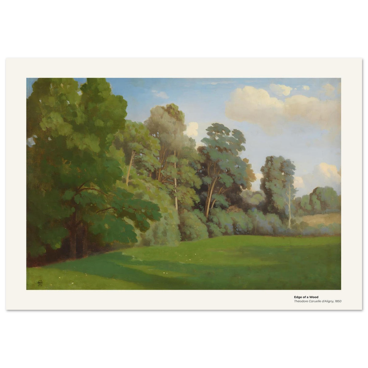 Lisière d'un bois – Théodore Caruelle d'Aligny, détail de la reproduction