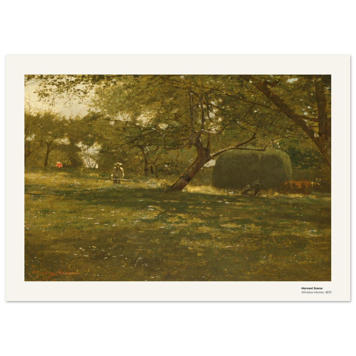 Scène de moisson – Winslow Homer, détail de la reproduction