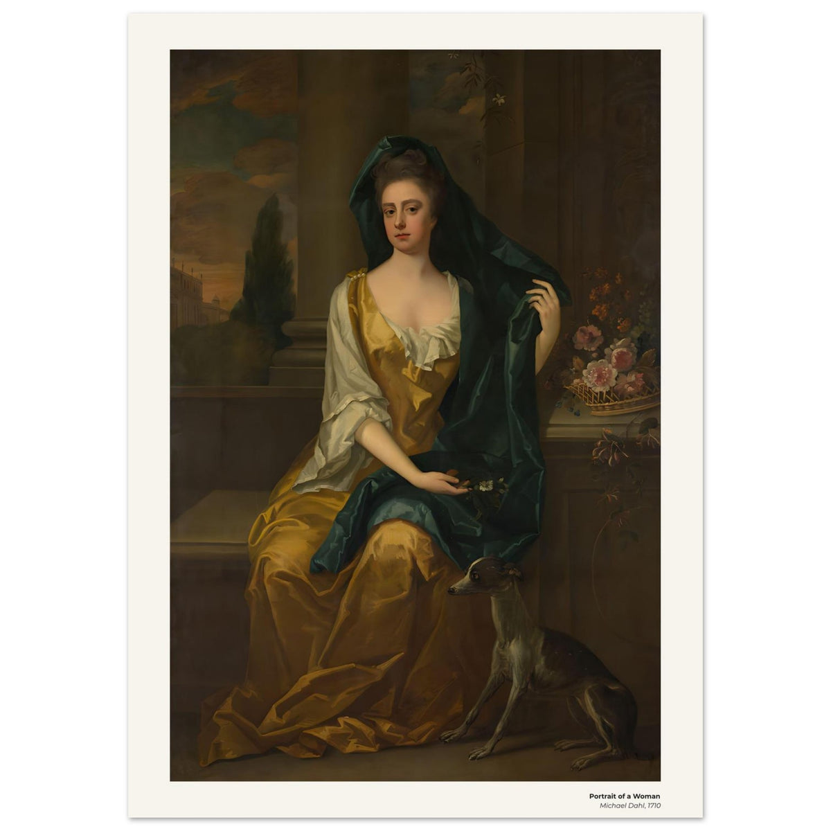 Portrait de femme – Michael Dahl, détail de la reproduction