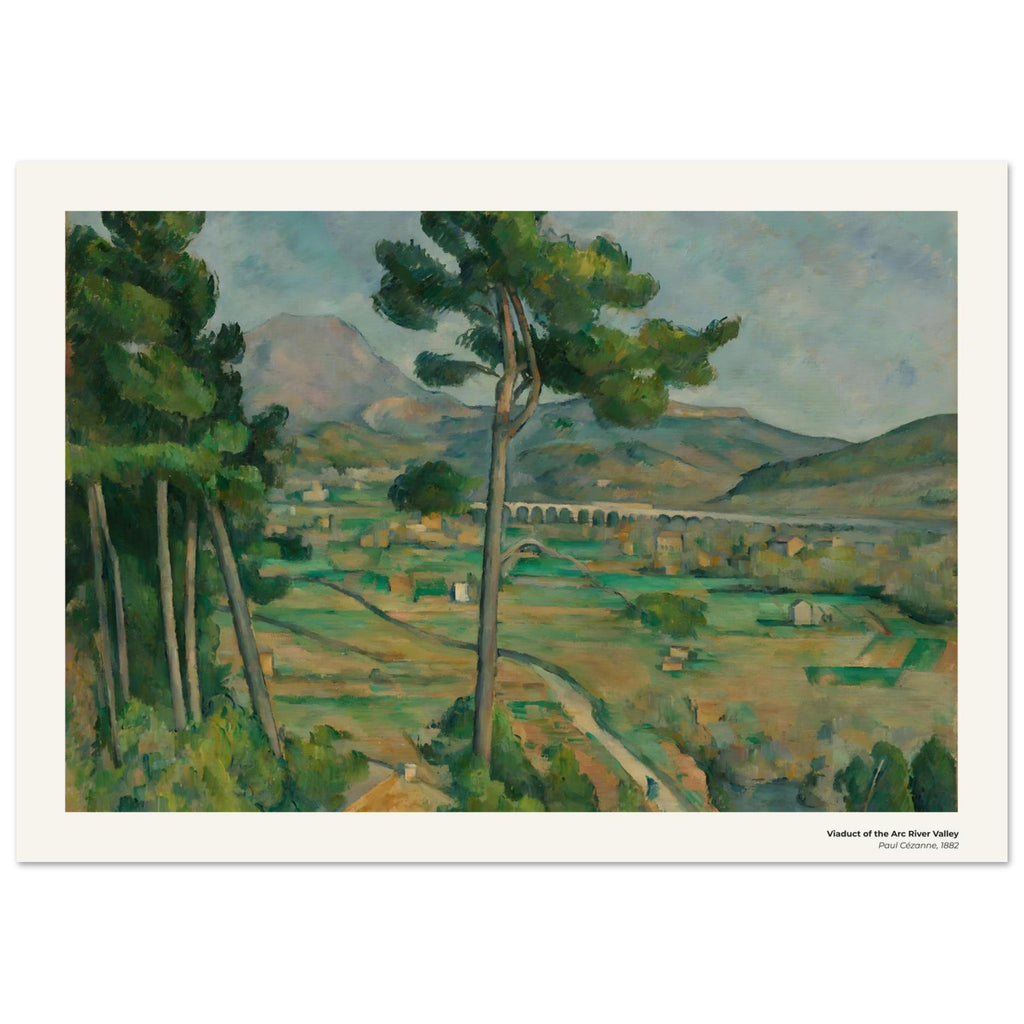 Viaduc de la vallée de l'Arc – Paul Cézanne, détail de la reproduction