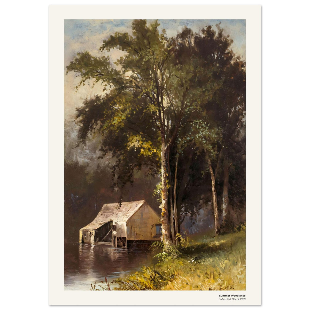 Bois en été – Julie Hart Beers, détail de la reproduction