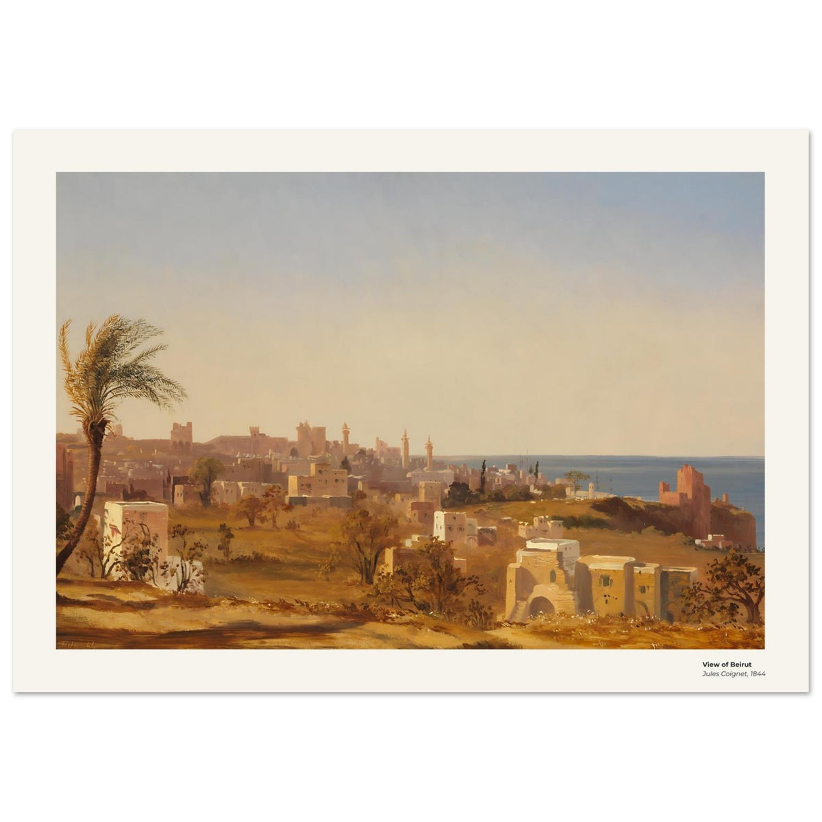Vue de Beyrouth – Jules Coignet, détail de la reproduction