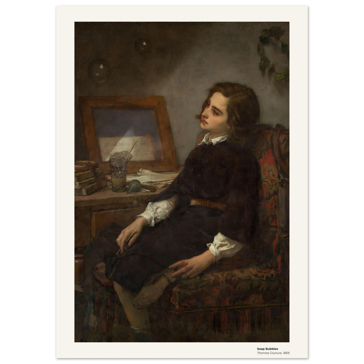 Bulles de savon – Thomas Couture, détail de la reproduction
