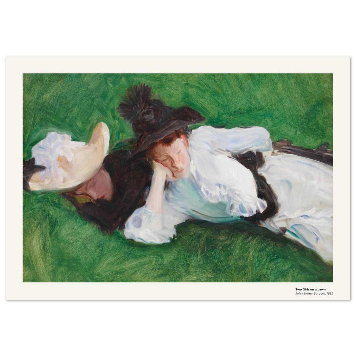 Deux filles sur une pelouse – John Singer Sargent, détail de la reproduction