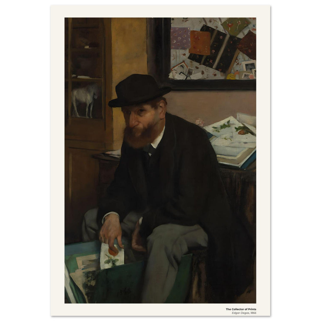 Le Collectionneur d'estampes – Edgar Degas, détail de la reproduction