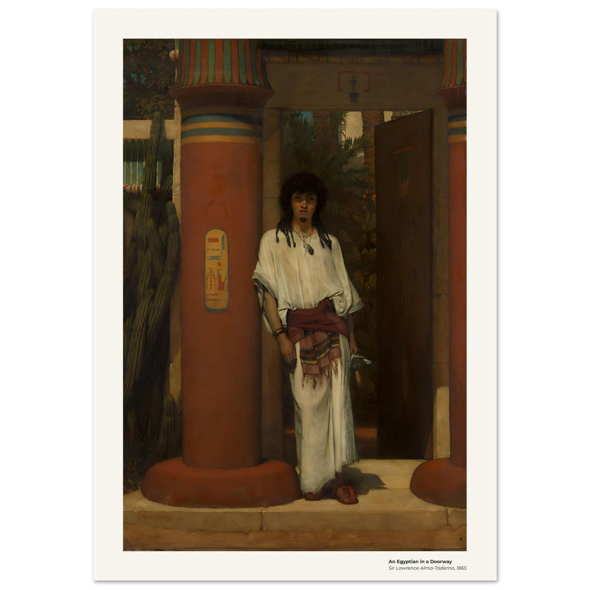 Un Égyptien dans l'encadrement d'une porte – Lawrence Alma-Tadema, reproduction d'art