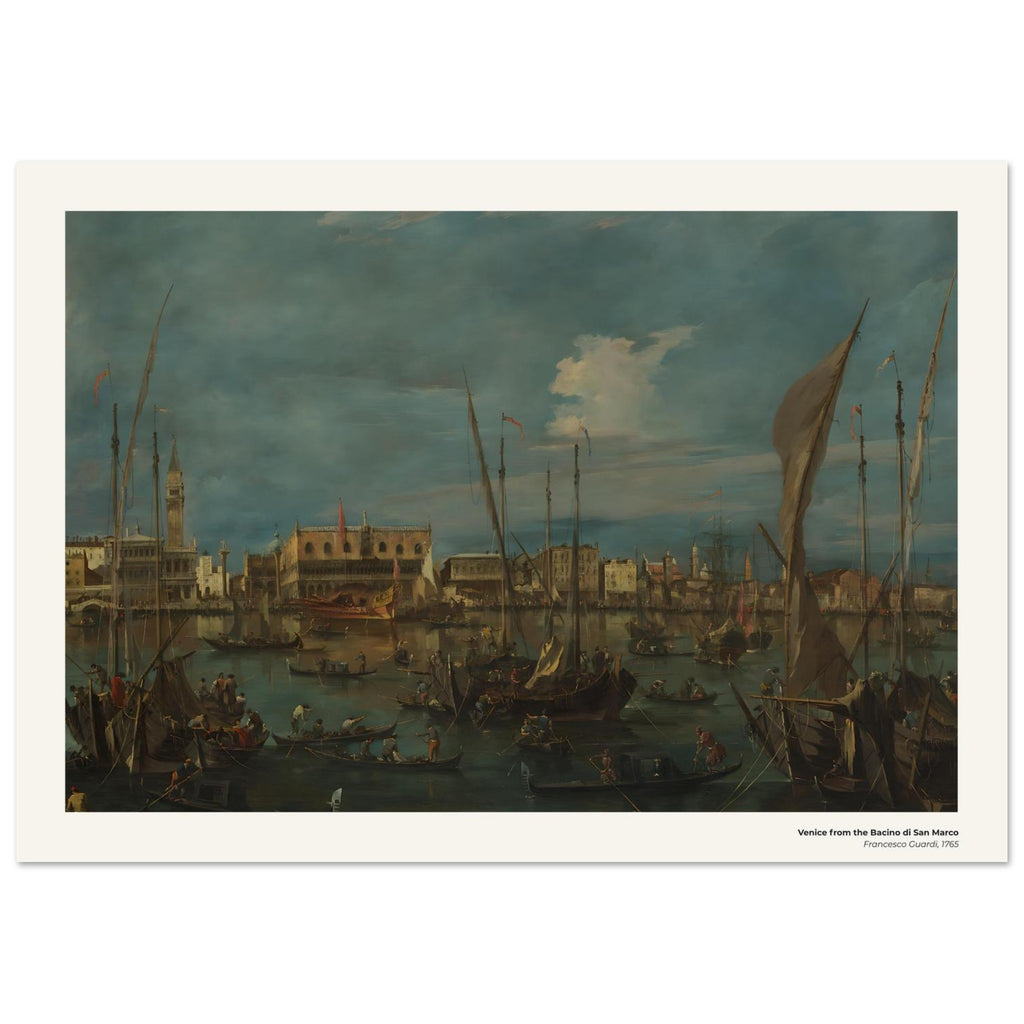 Venise depuis le Bacino di San Marco – Francesco Guardi, détail de la reproduction