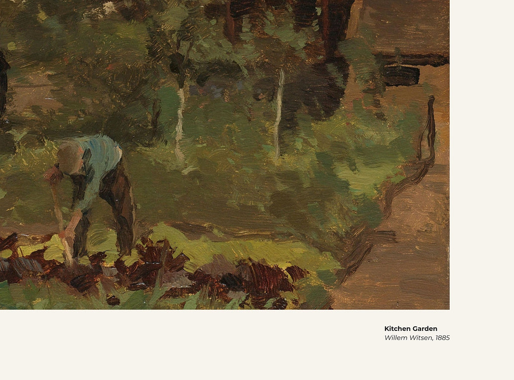 Le potager – Willem Witsen, avec légende titre et artiste