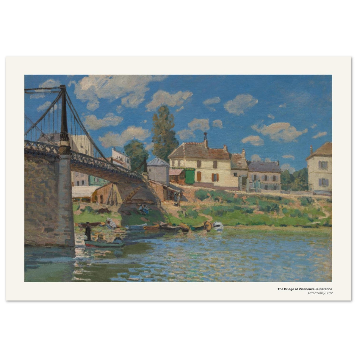 Le pont de Villeneuve-la-Garenne – Alfred Sisley, détail de la reproduction