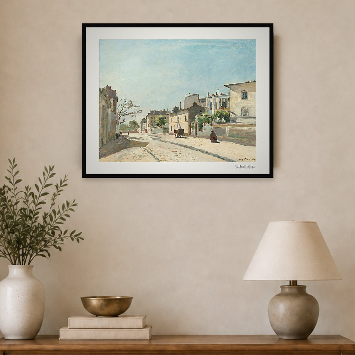 Rue Notre-Dame, Paris – Johan Barthold Jongkind, aperçu encadré en situation