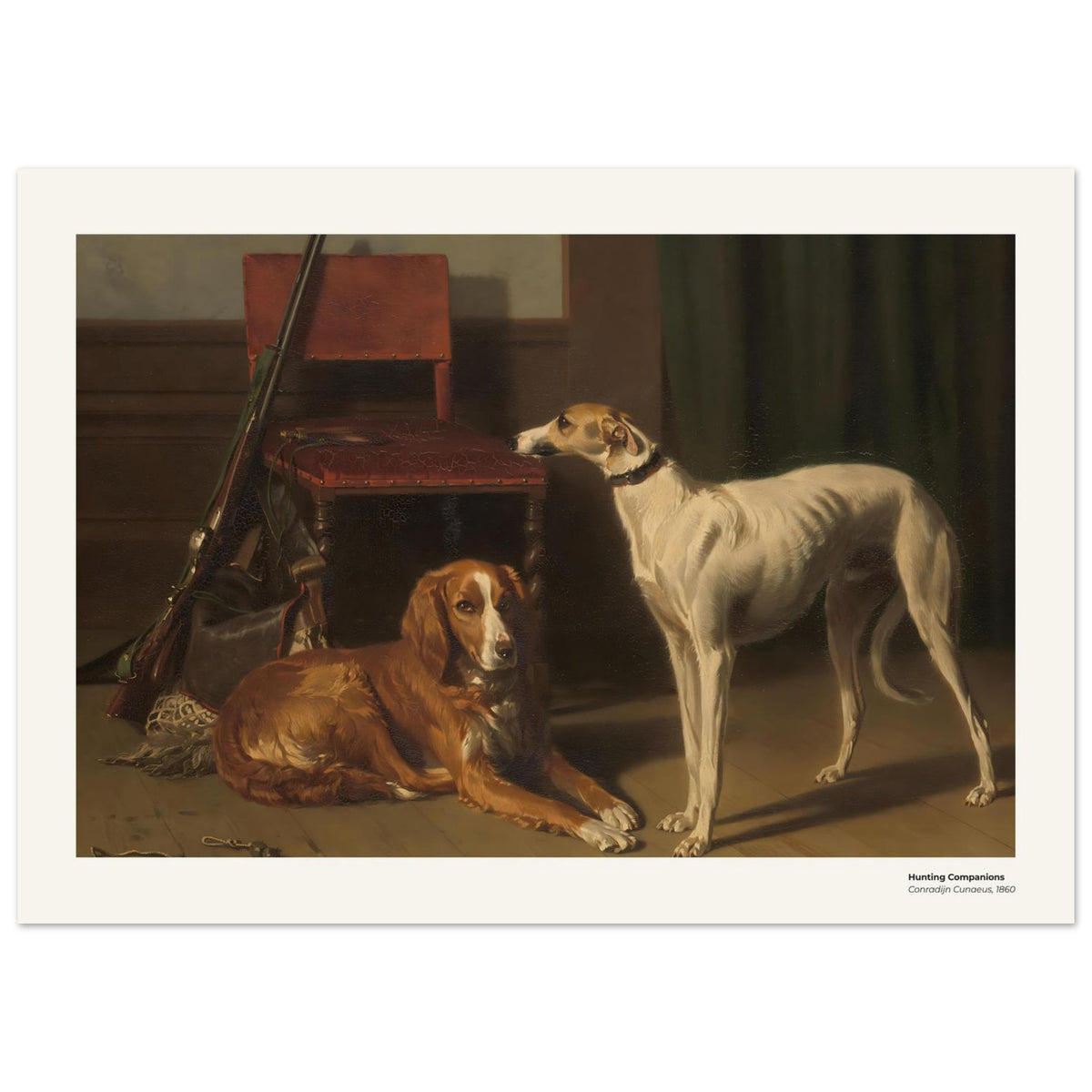 Compagnons de chasse – Conradijn Cunaeus, détail de la reproduction