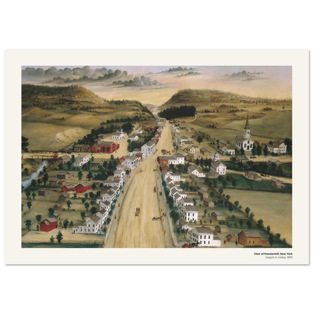Vue de Poestenkill, New York – Joseph H. Hidley, détail de la reproduction