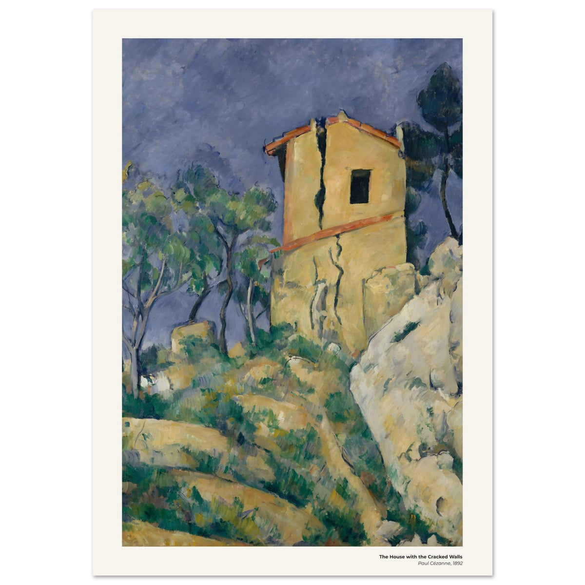 La maison aux murs fissurés – Paul Cézanne, reproduction d'art