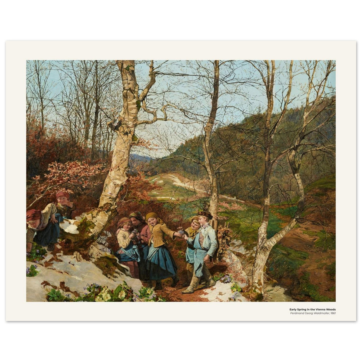 Début de printemps dans la forêt viennoise – Ferdinand Georg Waldmüller, reproduction d'art