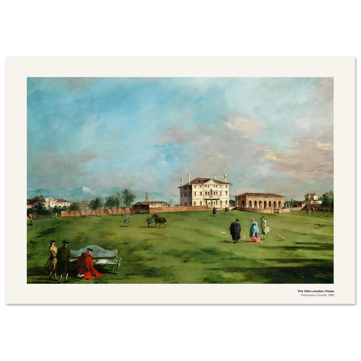 La Villa Loredan, Paese – Francesco Guardi, reproduction d'art