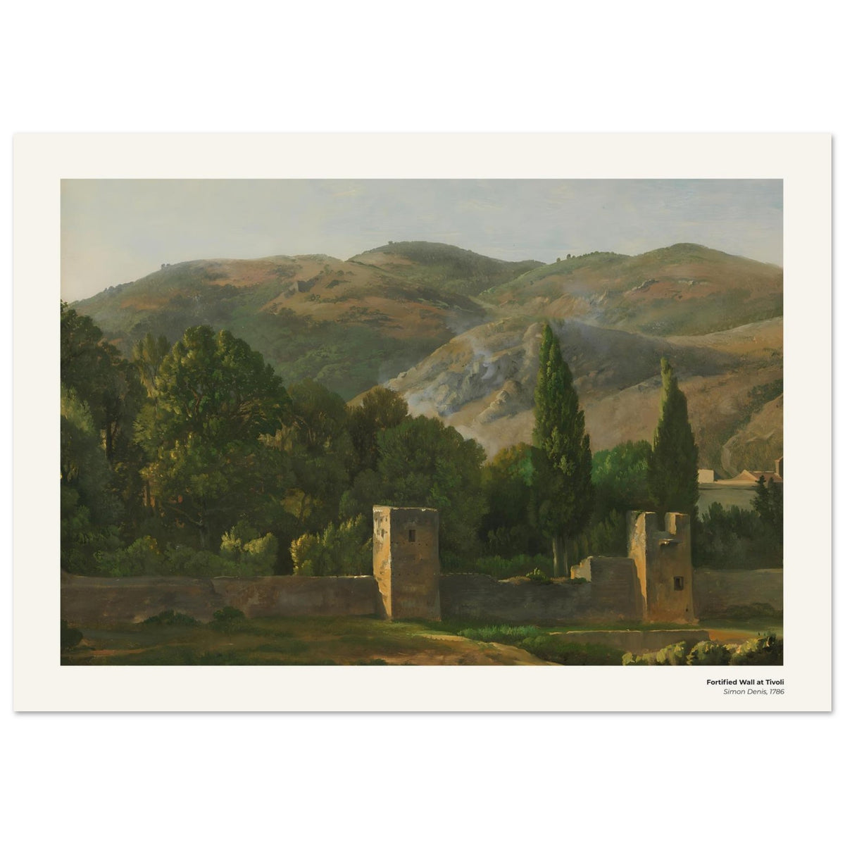 Mur fortifié à Tivoli – Simon Denis, détail de la reproduction
