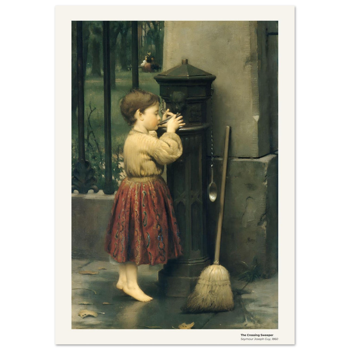Le balayeur de passage – Seymour Joseph Guy, détail de la reproduction