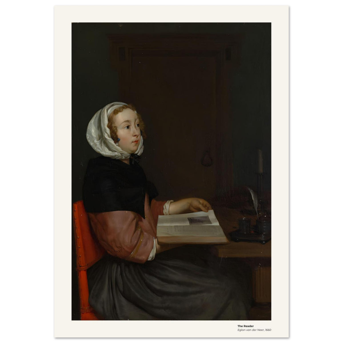 Le Liseur – Eglon van der Neer, reproduction d'art