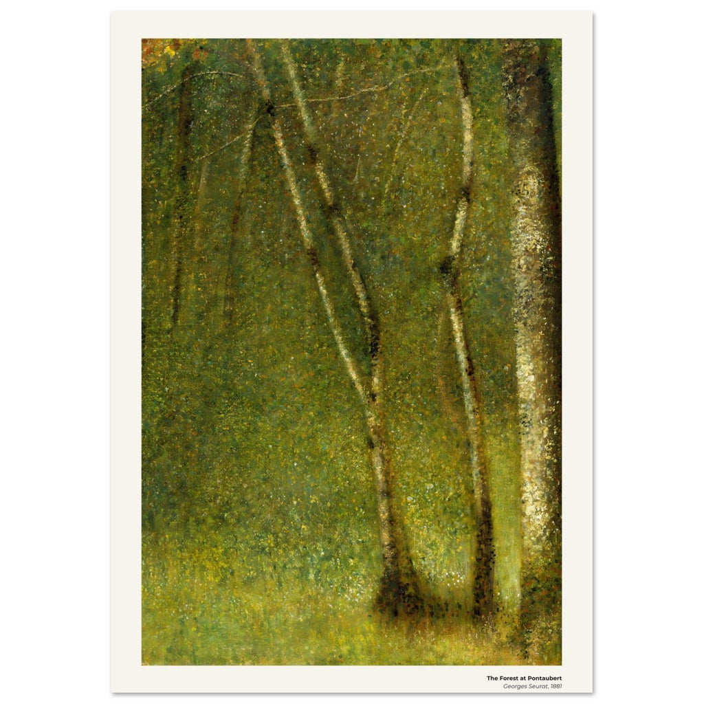 La forêt de Pontaubert – Georges Seurat, détail de la reproduction