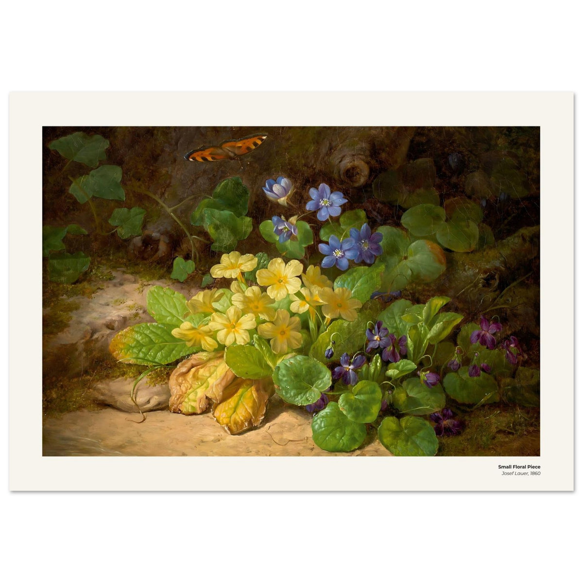Petite composition florale – Josef Lauer, reproduction d'art