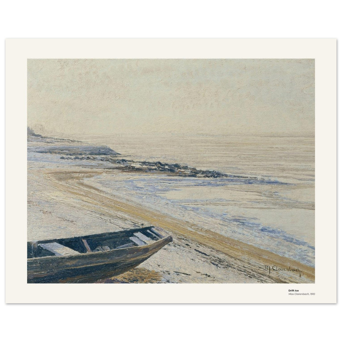 Glaces dérivantes – Max Clarenbach, détail de la reproduction