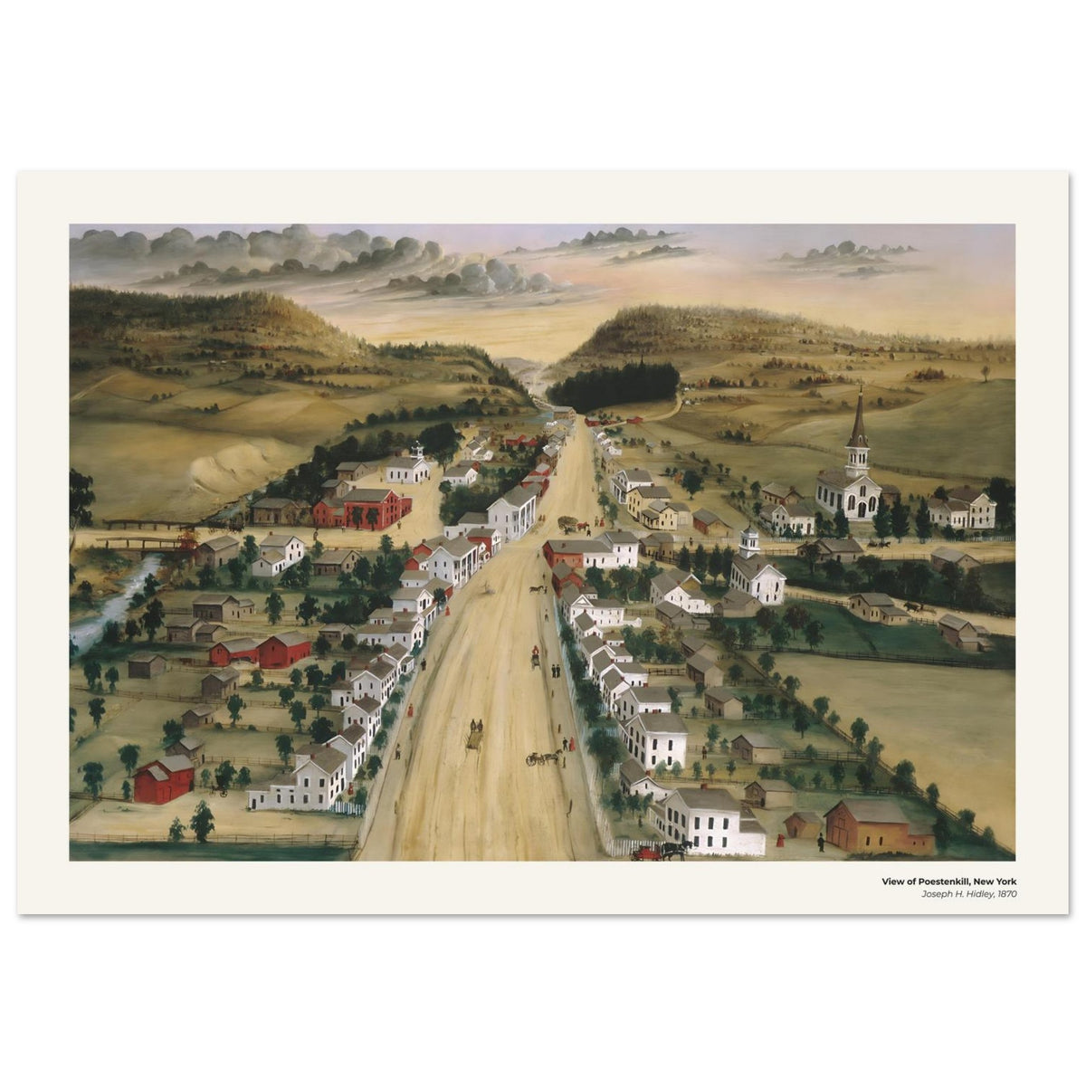 Vue de Poestenkill, New York – Joseph H. Hidley, détail de la reproduction