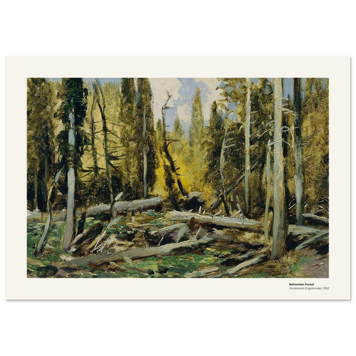 Forêt de Bohême – Ferdinand Engelmüller, reproduction d'art