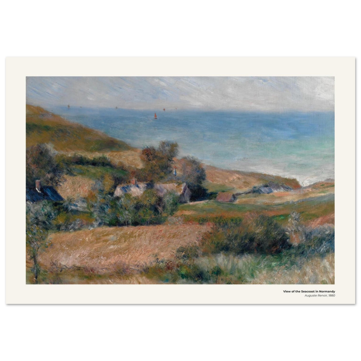Vue du littoral normand – Auguste Renoir, détail de la reproduction