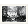 Zones boisées et bétail – Auguste Bonheur, détail de la reproduction