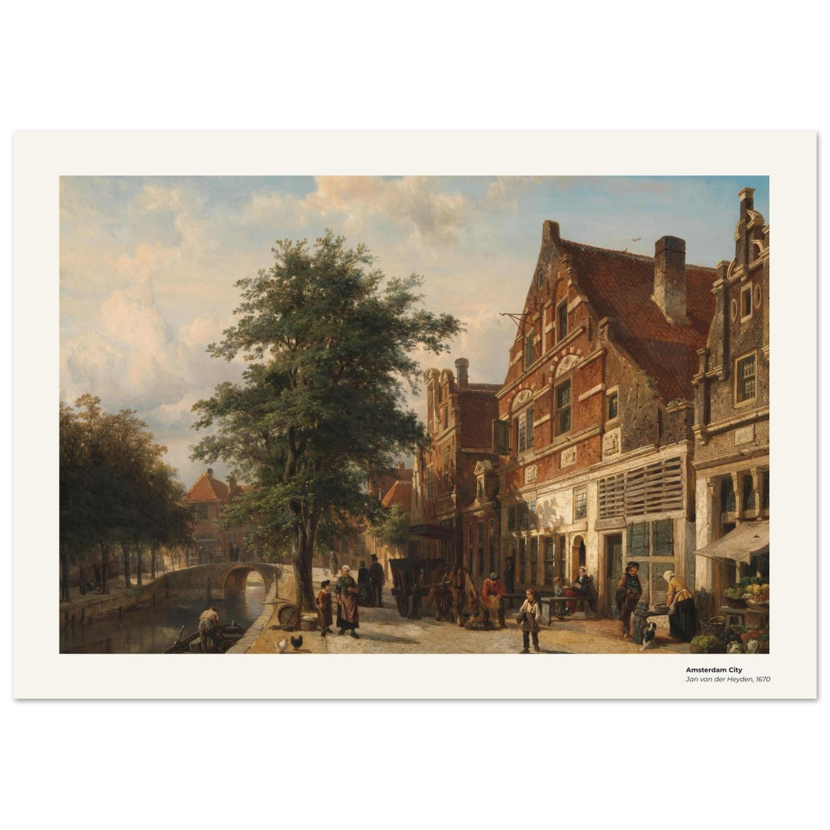 Ville d'Amsterdam – Jan van der Heyden, détail de la reproduction