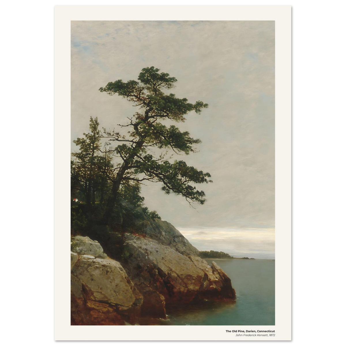 Le vieux pin, Darien, Connecticut – John Frederick Kensett, détail de la reproduction