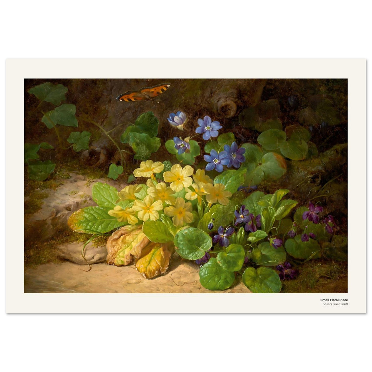 Petite composition florale – Josef Lauer, reproduction d'art