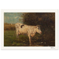 Vache blanche – Willem Maris, détail de la reproduction
