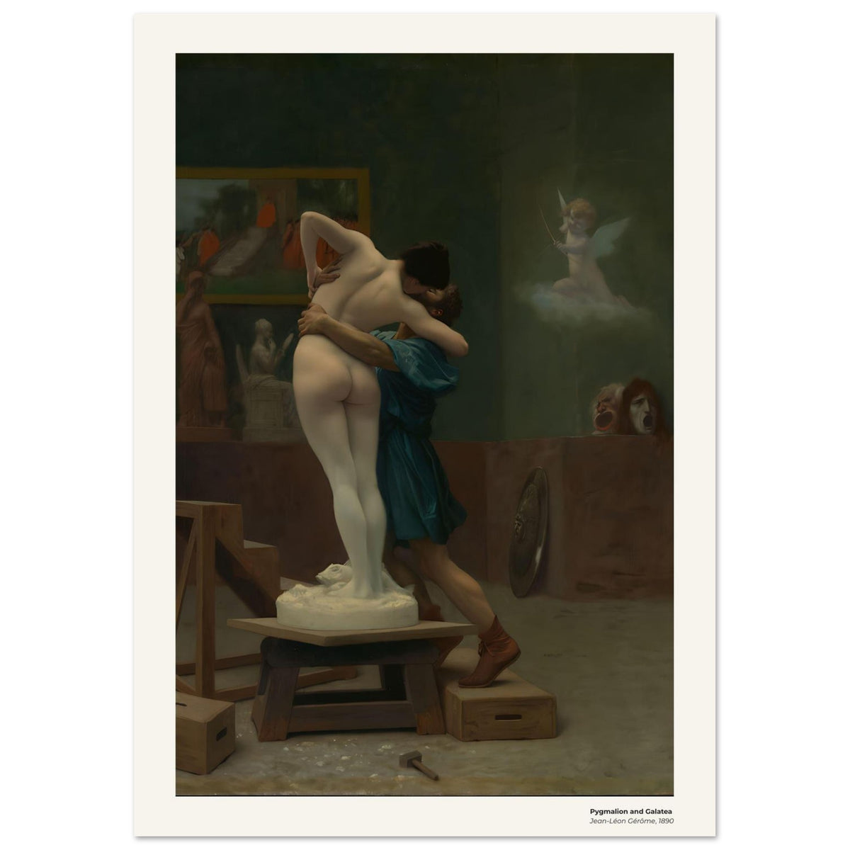 Pygmalion et Galatée – Jean-Léon Gérôme, détail de la reproduction
