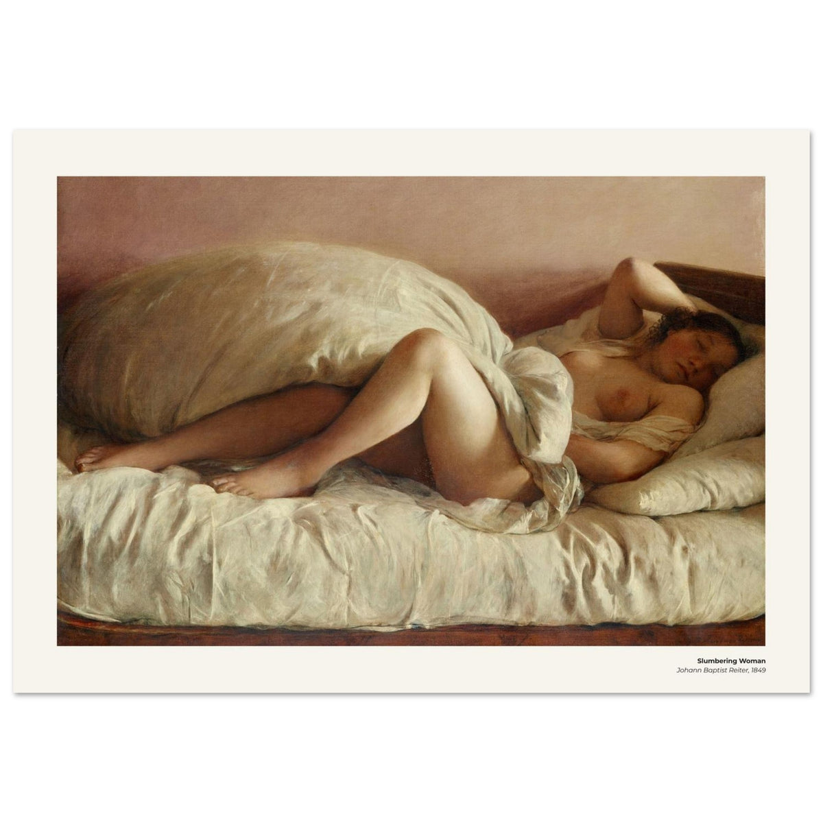 Femme endormie – Johann Baptist Reiter, reproduction d'art