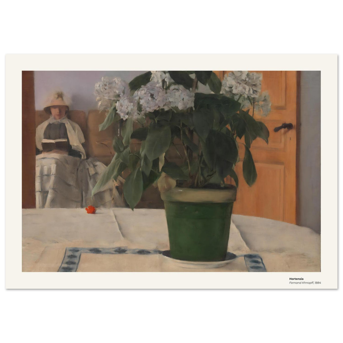 Hortensia – Fernand Khnopff, détail de la reproduction