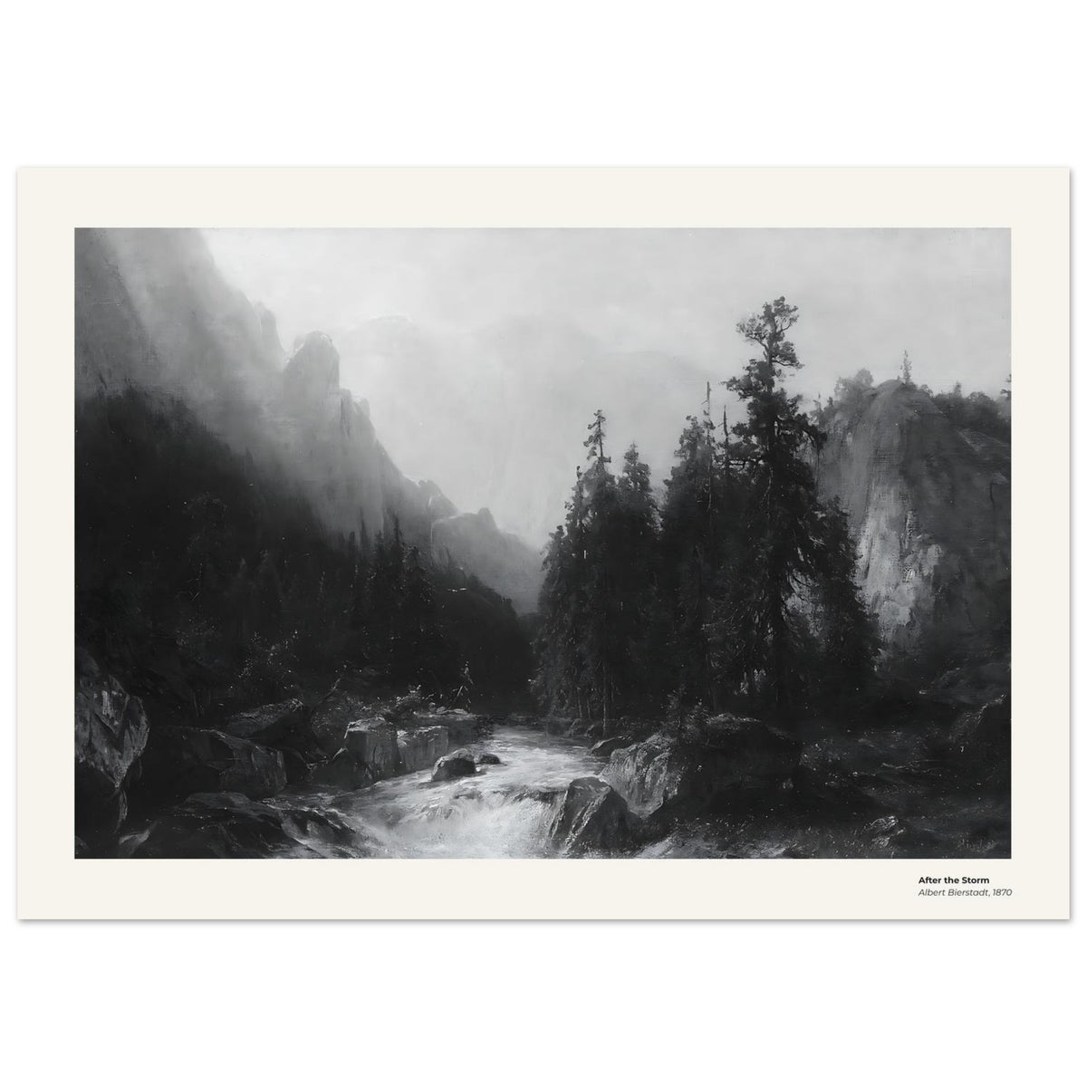 Après la tempête – Albert Bierstadt, détail de la reproduction
